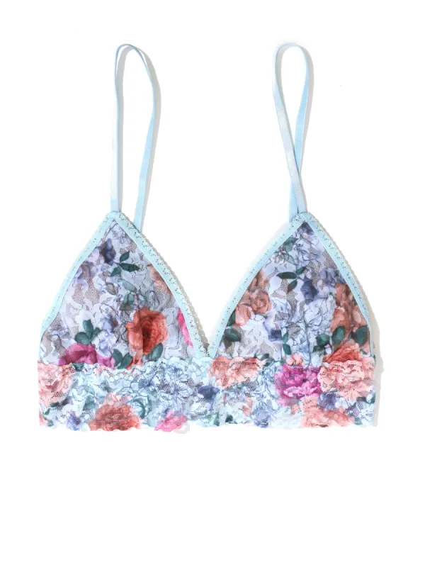 Printed Signature Lace Padded Triangle Bralette Tea For Two sold by Hanky Panky