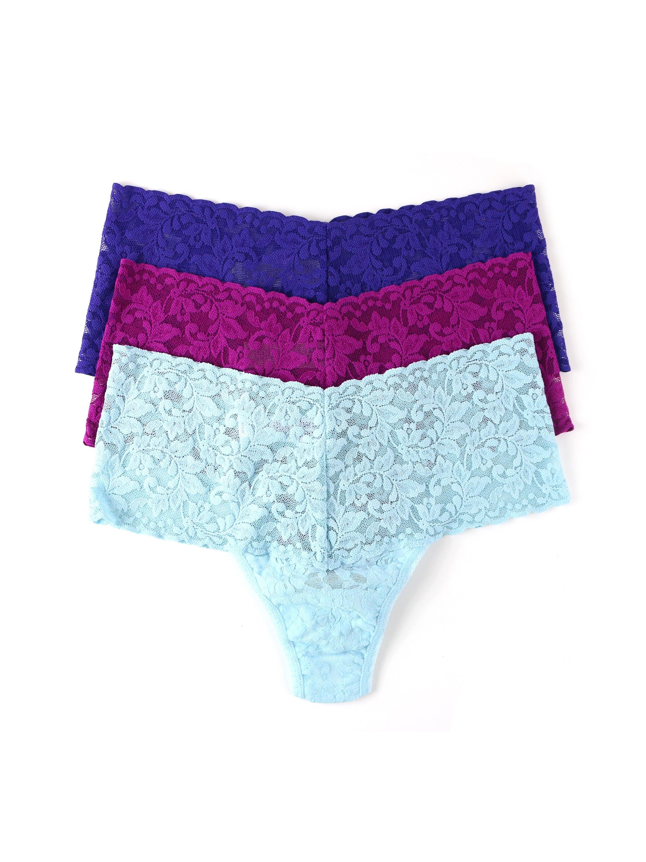 3 Pack Retro Lace Thong Exclusive sold by Hanky Panky product image thumbnail 7