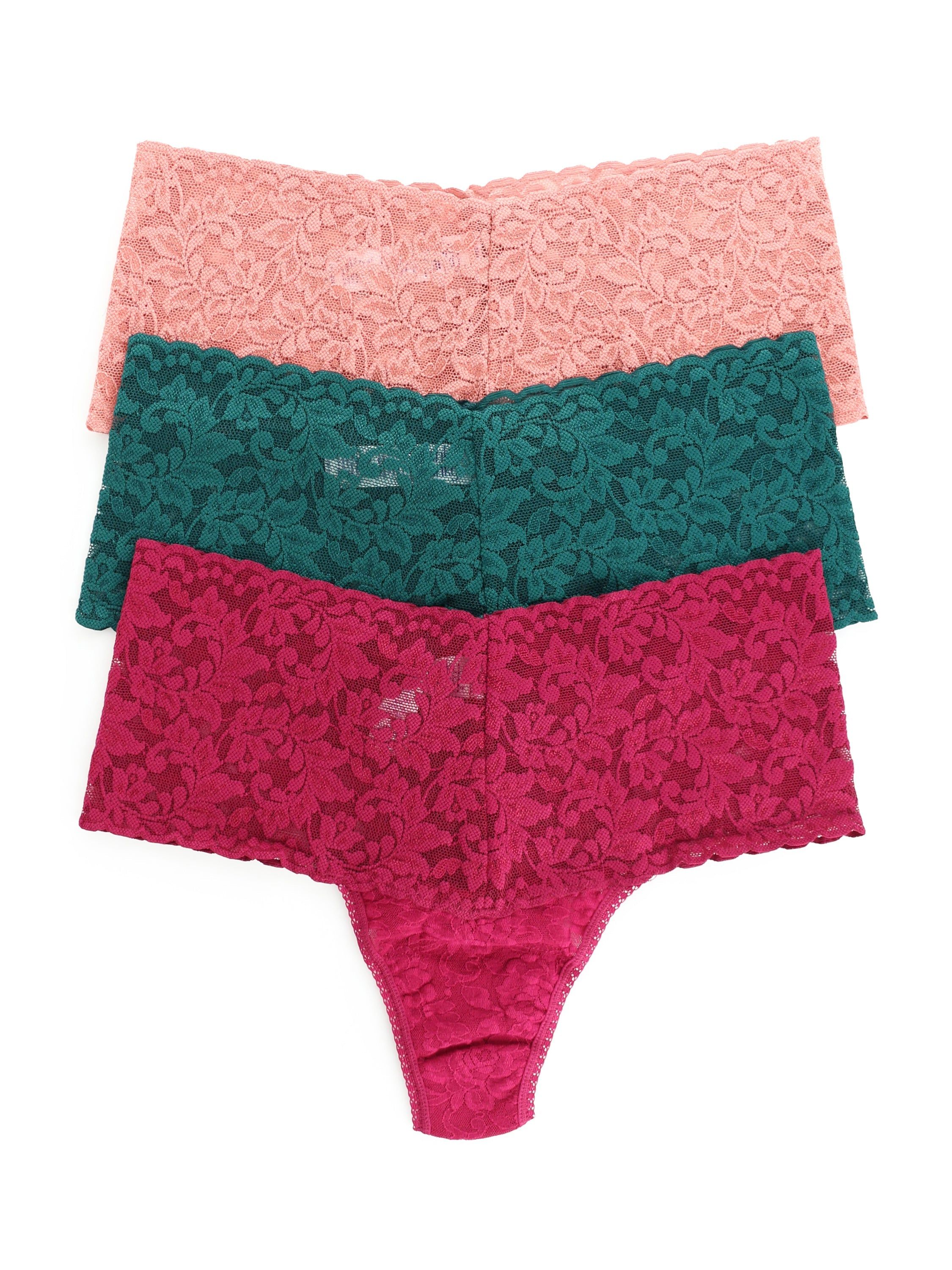 3 Pack Retro Lace Thong Exclusive sold by Hanky Panky product image thumbnail 5
