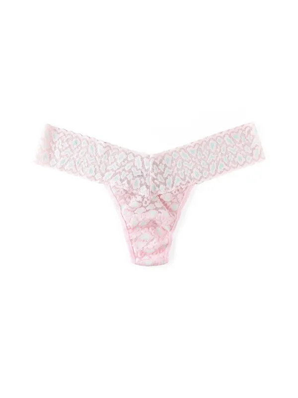 Cross-Dyed Leopard Low Rise Thong Monday Morning sold by Hanky Panky