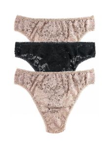 Daily Lace™ High Cut Thong 3 Pack Exclusive Sale sold by Hanky Panky