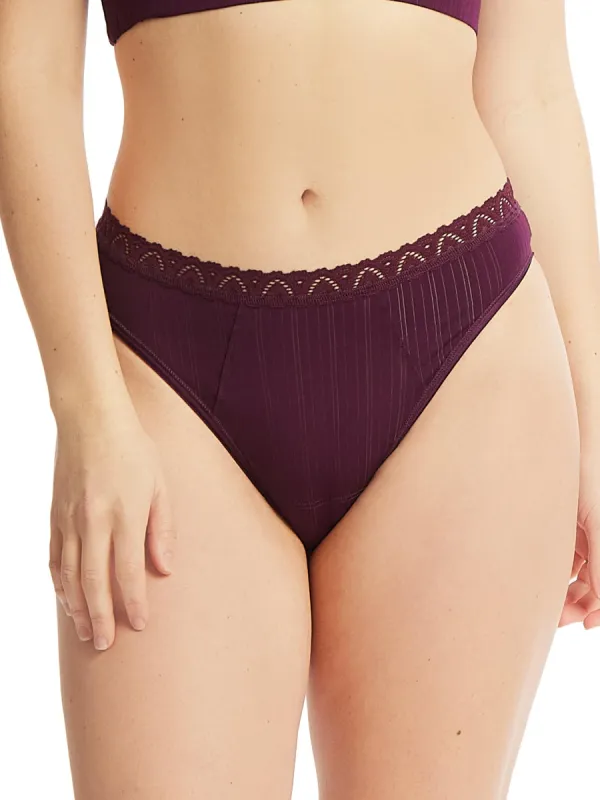 MellowLuxe™ Low Rise Thong Dried Cherry Red Sale sold by Hanky Panky