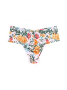 Plus Size Printed Retro Lace Thong Lost Promises Sale sold by Hanky Panky