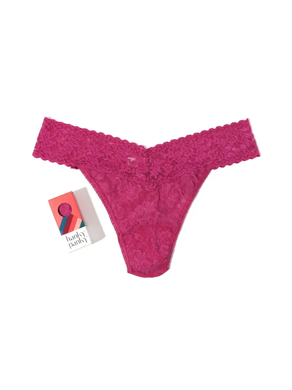 Holiday Box Original Rise Thong Wild Rose Sale sold by Hanky Panky