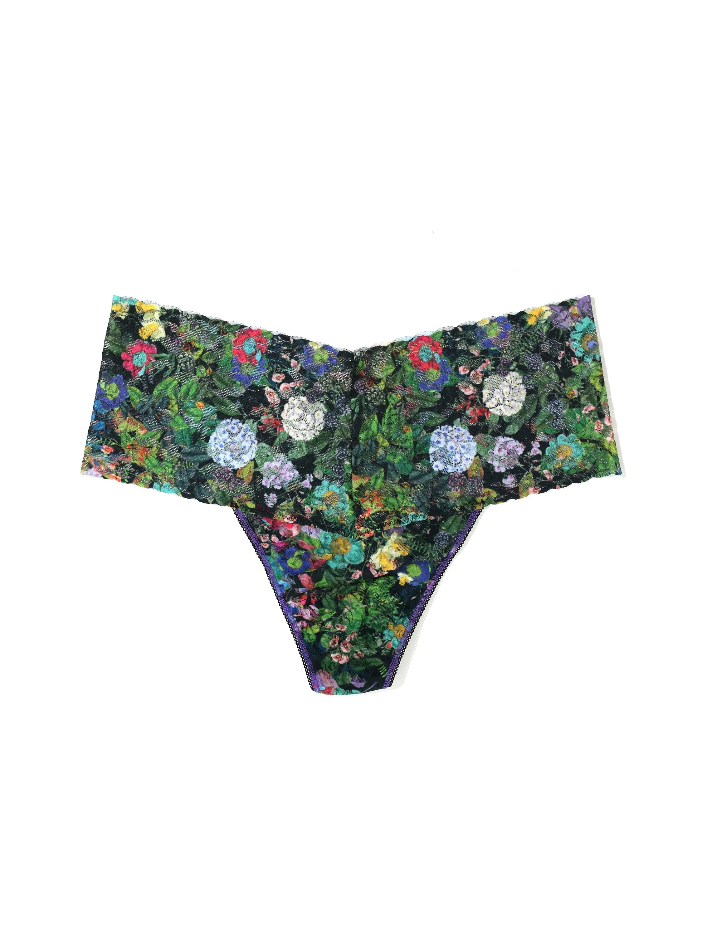 Plus Size Printed Retro Lace Thong Voices On The Veranda Sale sold by Hanky Panky