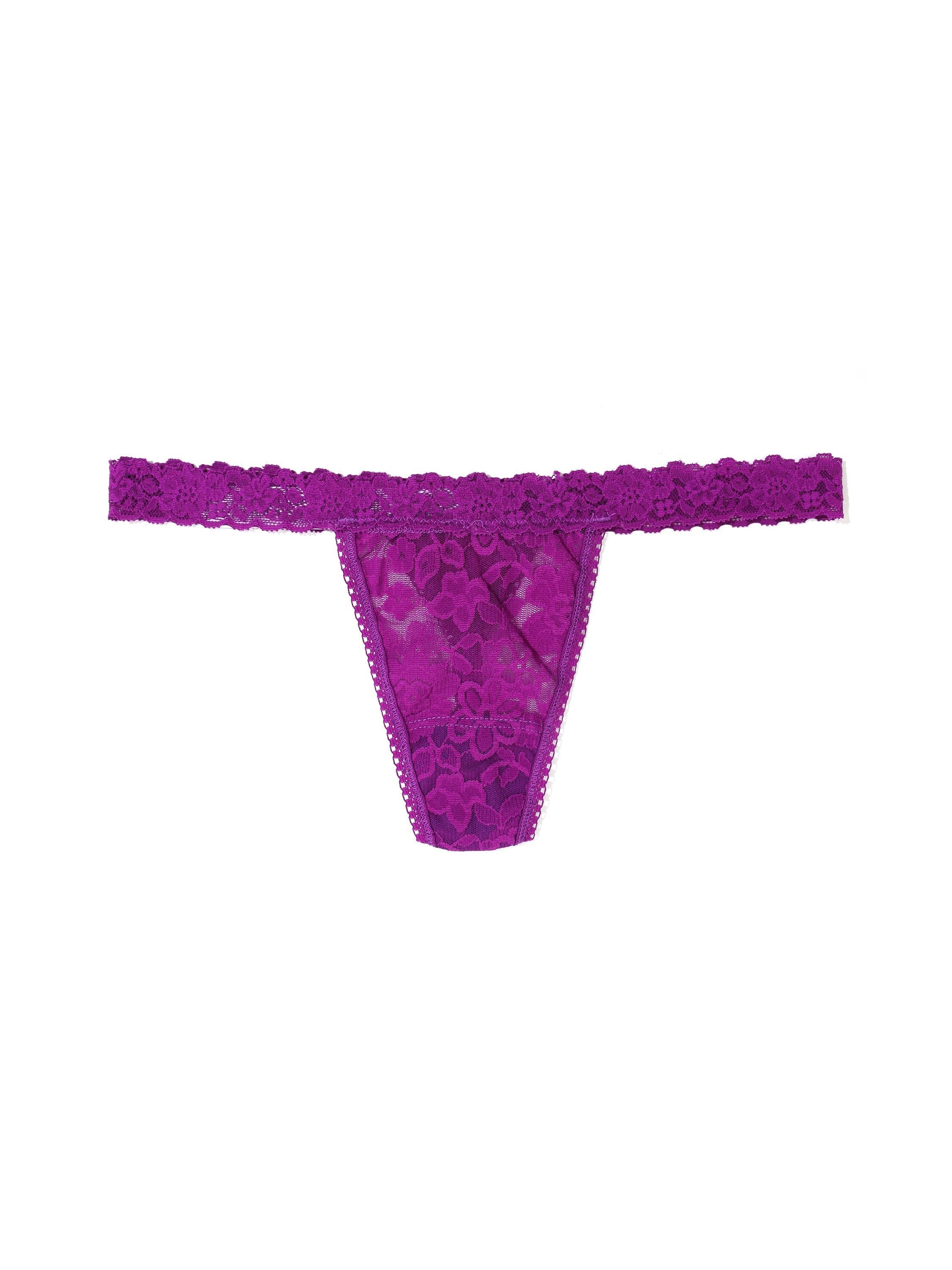 Daily Lace™ G-String Aster Garland Purple sold by Hanky Panky