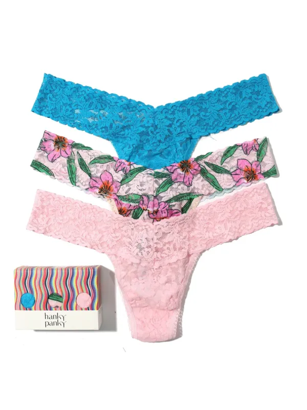 3 Pack Low Rise Thongs Exclusive Sale sold by Hanky Panky