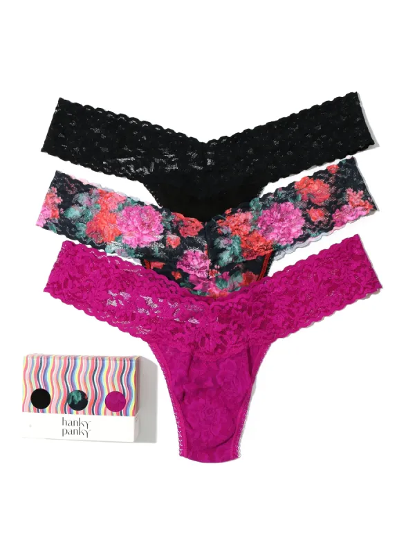 3 Pack Low Rise Thongs Exclusive Sale sold by Hanky Panky