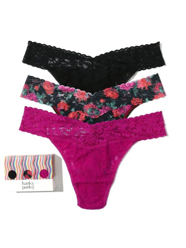 3 Pack Original Rise Thongs Exclusive Sale sold by Hanky Panky