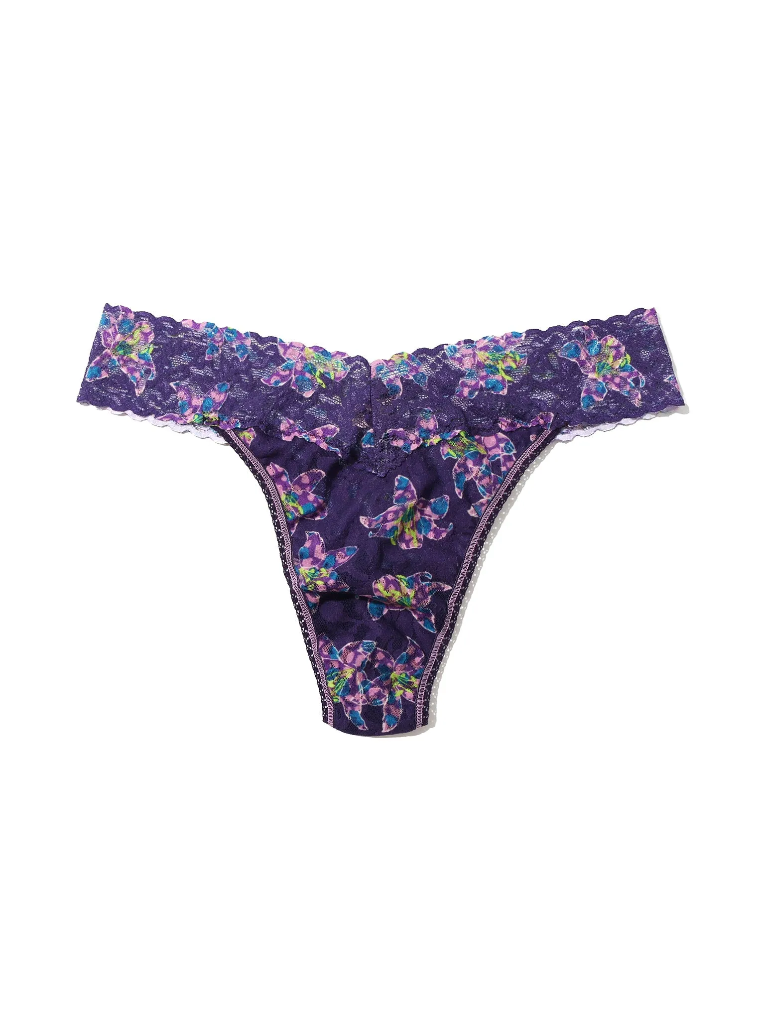 Printed Signature Lace Original Rise Thong Fleurs Por Moi Sale sold by Hanky Panky product image thumbnail 3