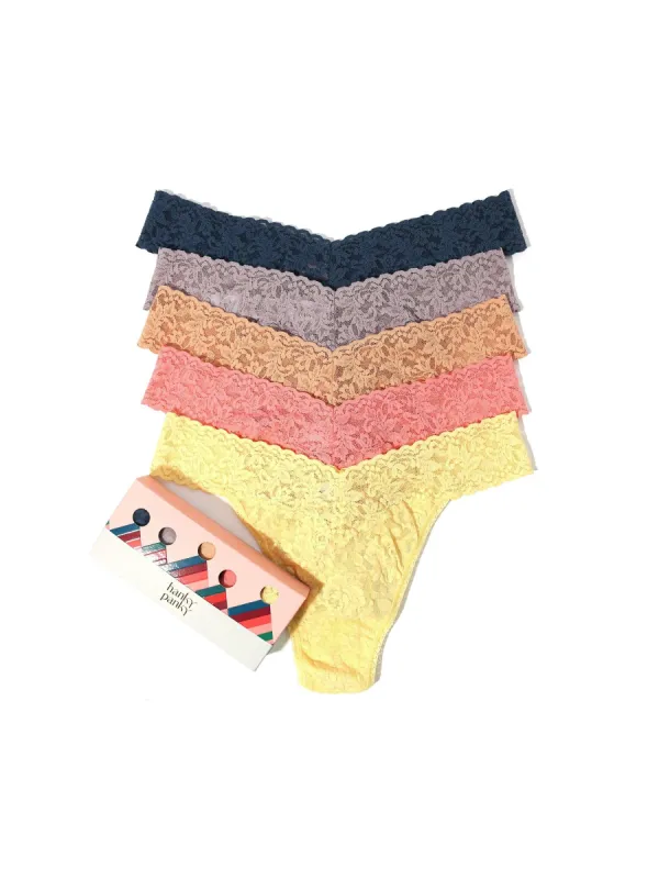 Holiday 5 Pack Original Rise Thongs sold by Hanky Panky