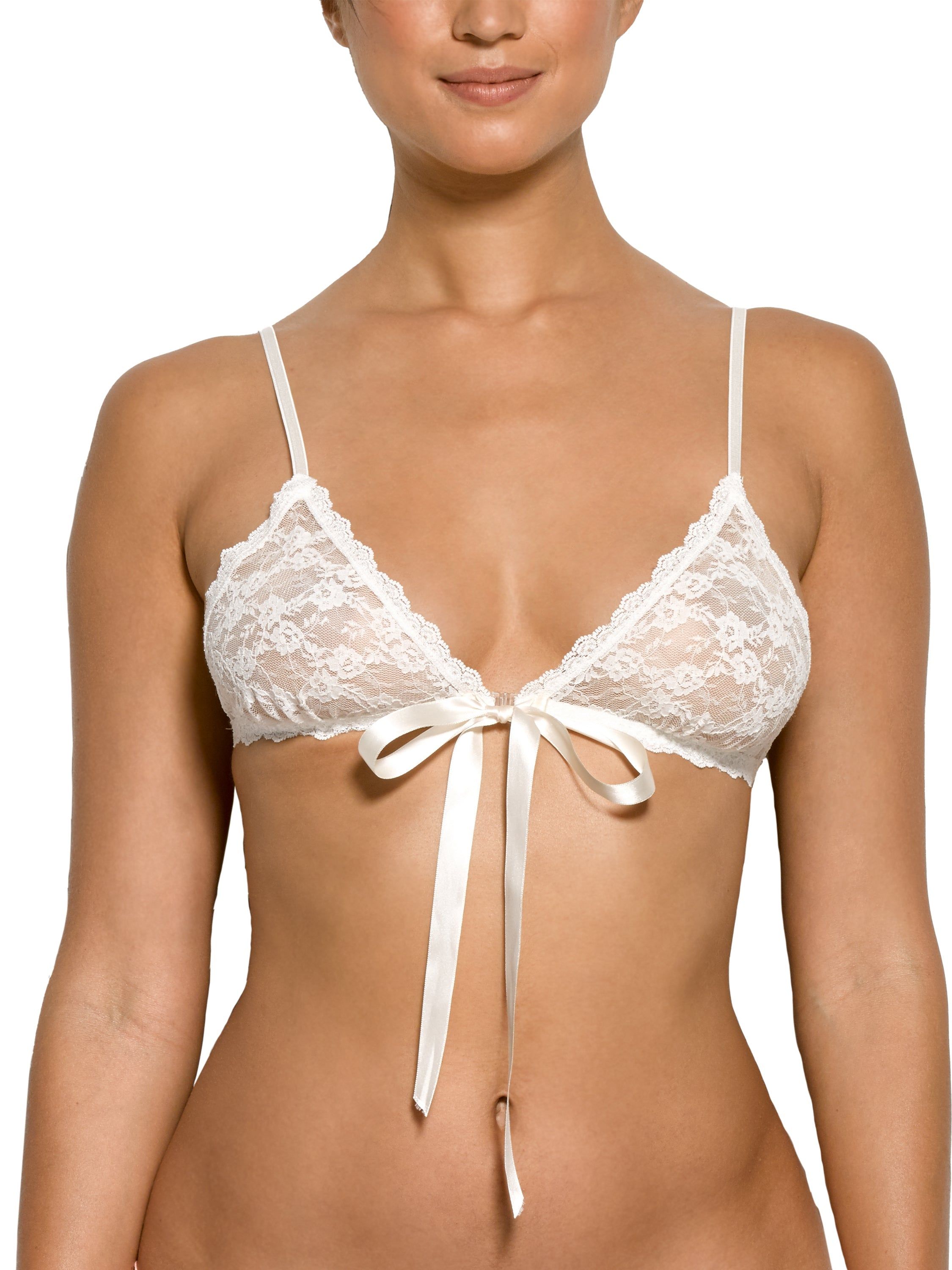 Peek-a-Boo Lace Front Tie Bralette sold by Hanky Panky product image thumbnail 2