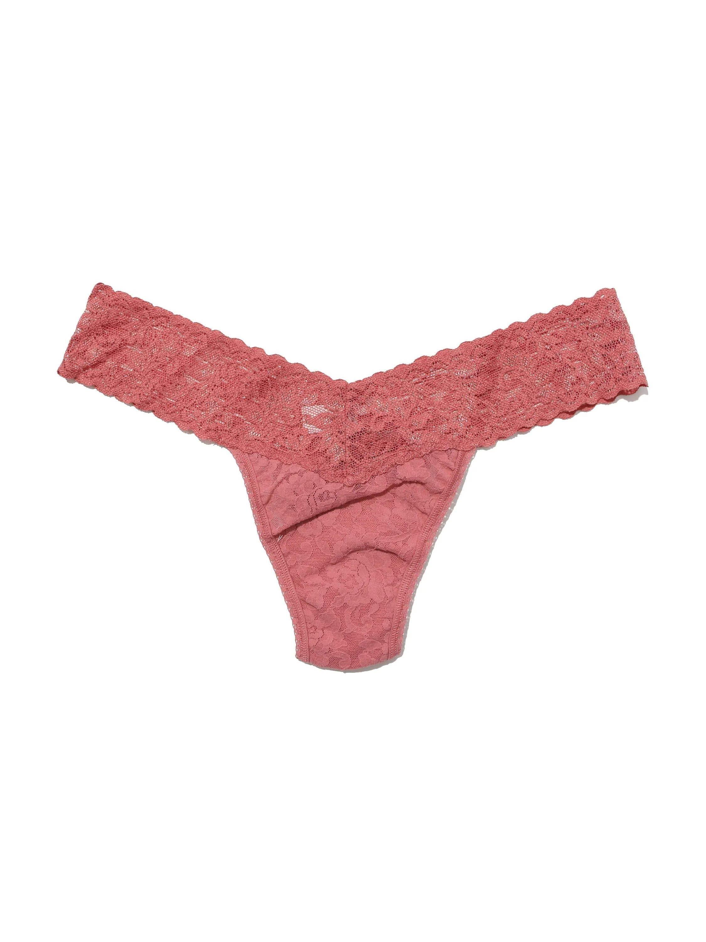 Signature Lace Low Rise Thong Pink Sands sold by Hanky Panky product image thumbnail 3