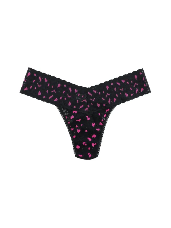 Cross Dyed Leopard Petite Low Rise Thong Sale sold by Hanky Panky