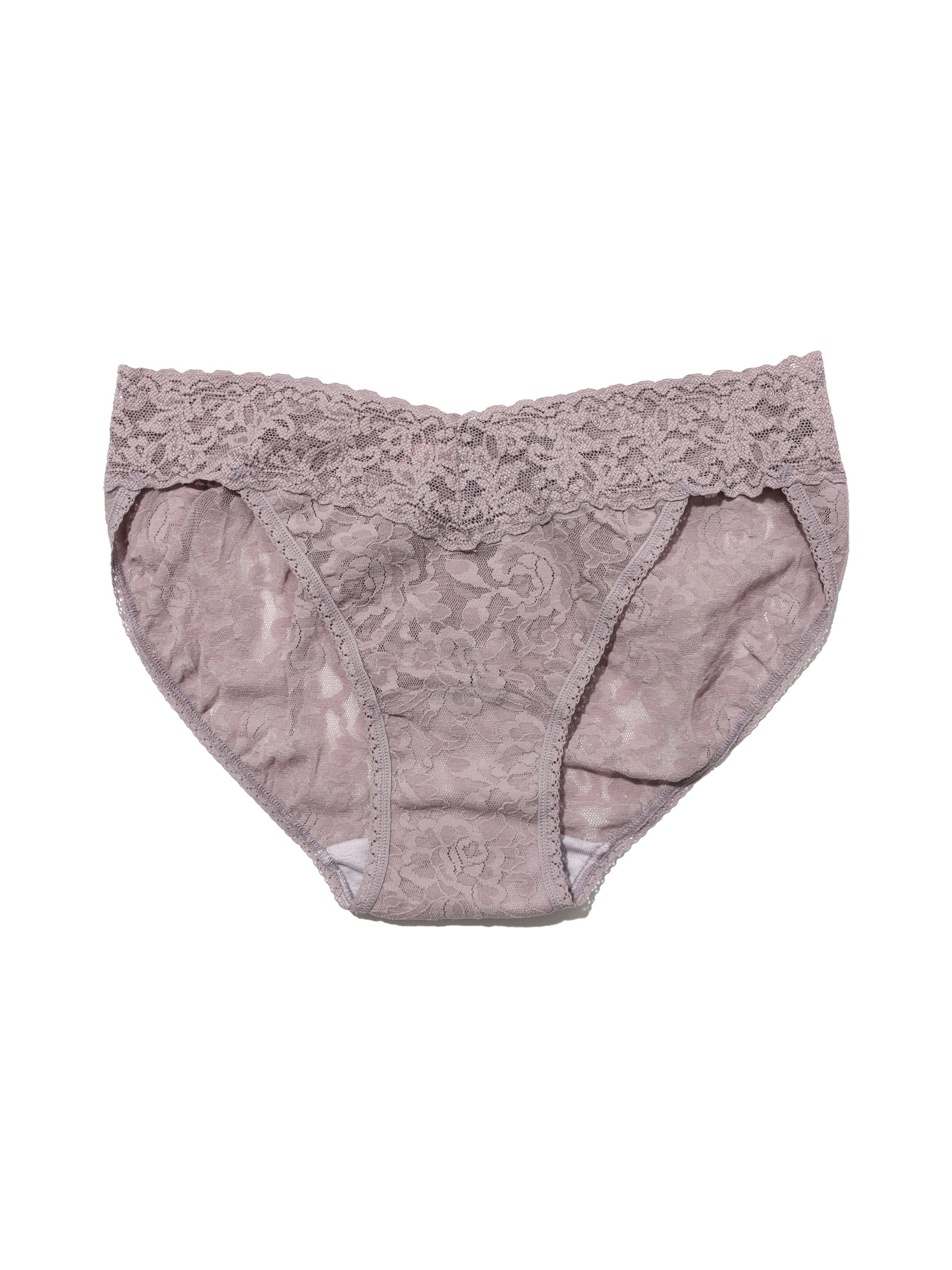 Signature Lace V-Kini Steel Grey sold by Hanky Panky