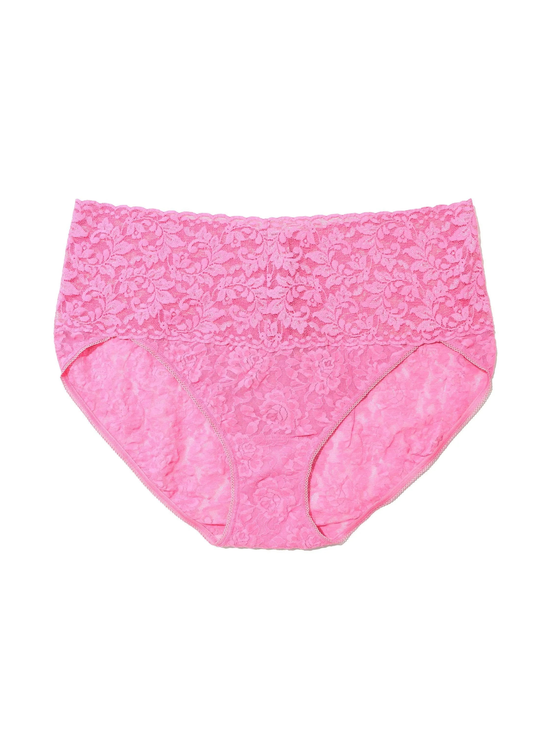 Plus Size Retro Lace V-Kini Taffy Pink Sale sold by Hanky Panky