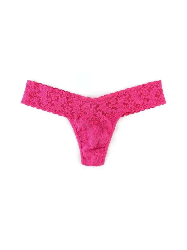 Signature Lace Low Rise Thong Intuition Pink sold by Hanky Panky