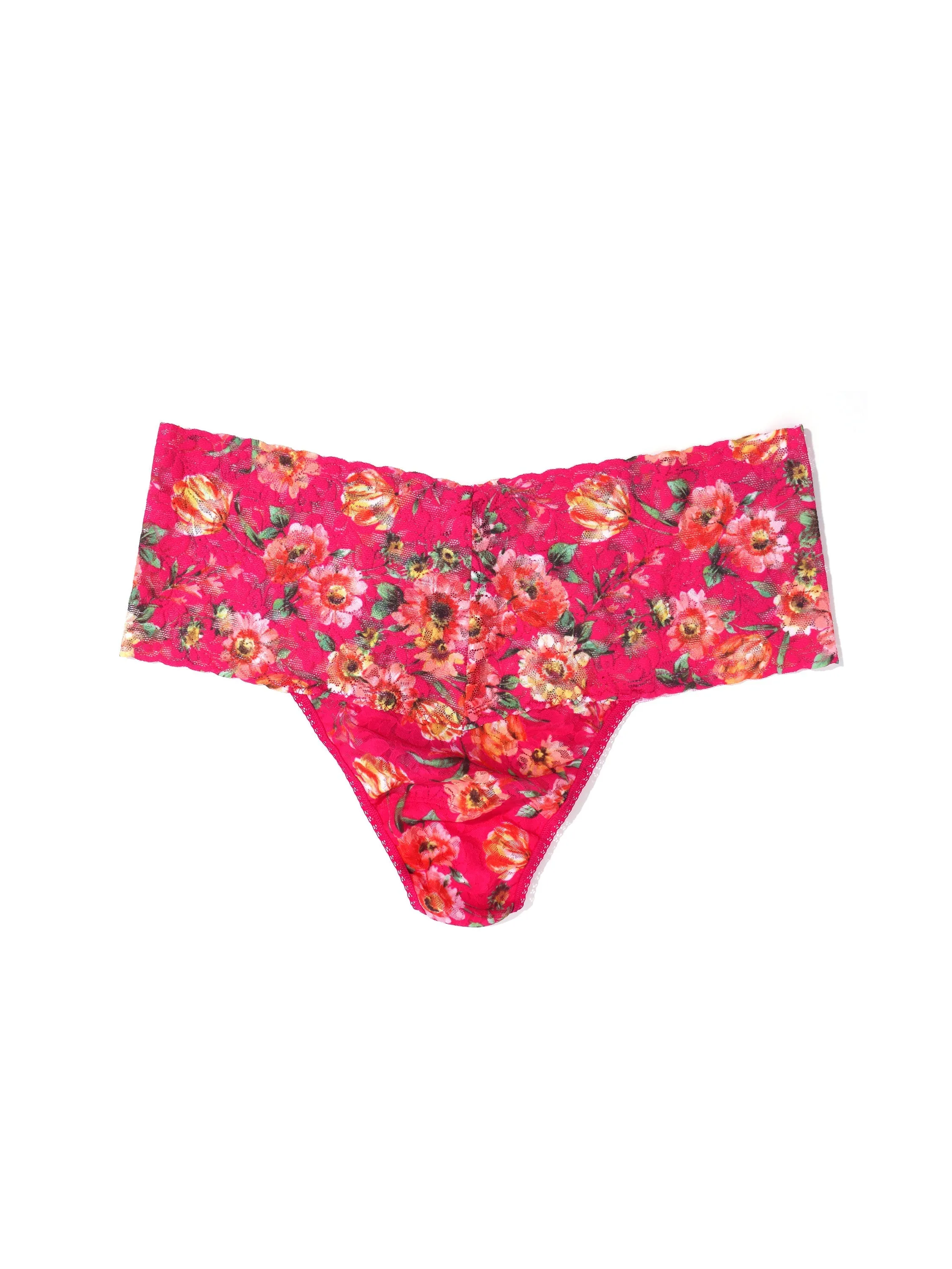 Plus Size Printed Retro Lace Thong La Vida Loca Sale sold by Hanky Panky