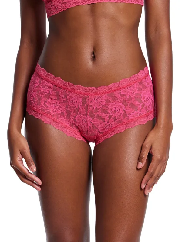 Signature Lace Boyshort Morning Glory Pink Sale sold by Hanky Panky