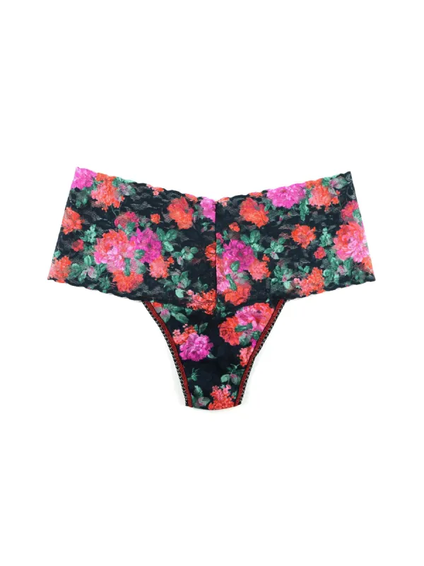 Printed Retro Lace Thong Sale sold by Hanky Panky