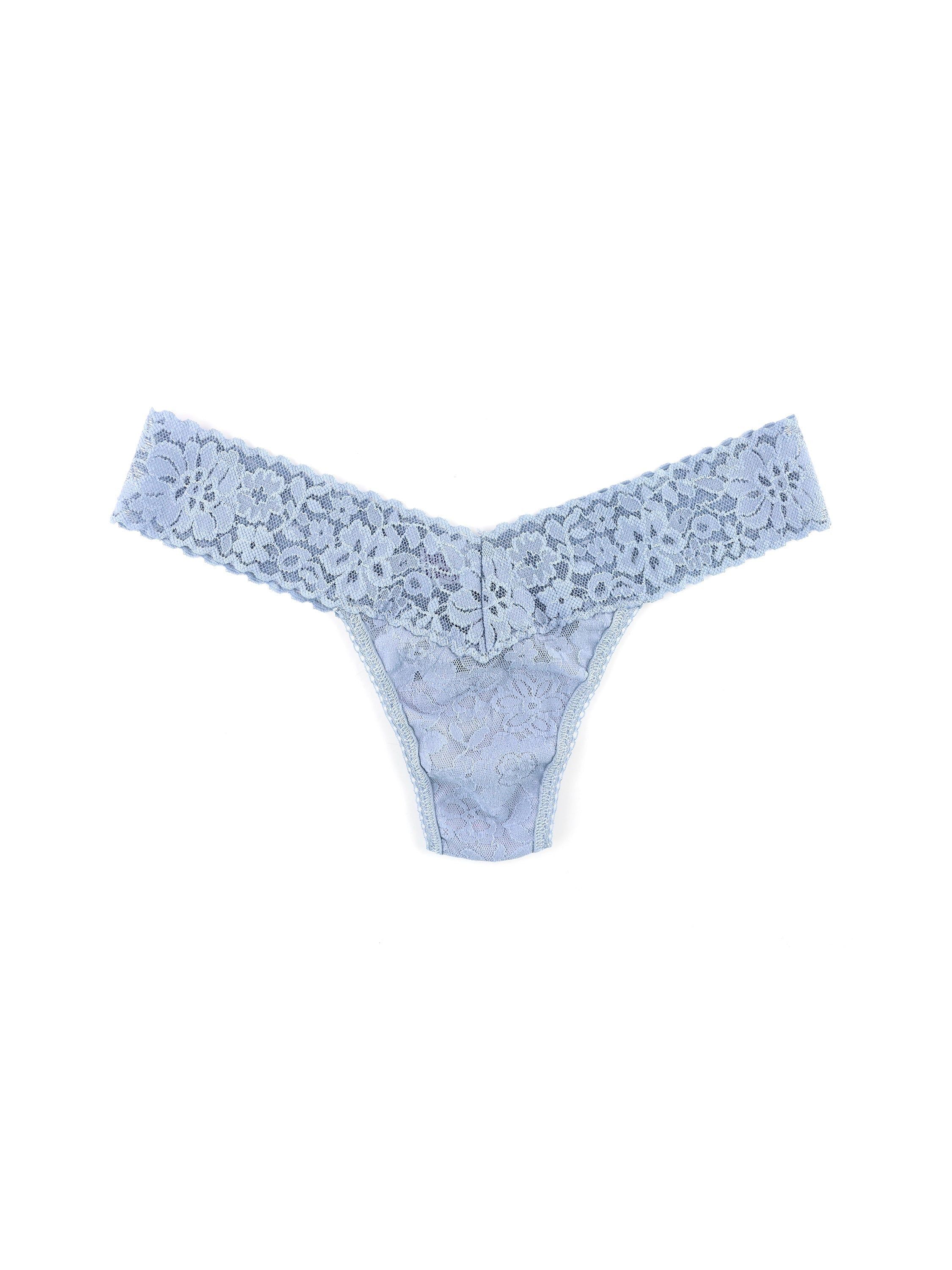 Daily Lace™ Low Rise Thong Grey Mist Sale sold by Hanky Panky