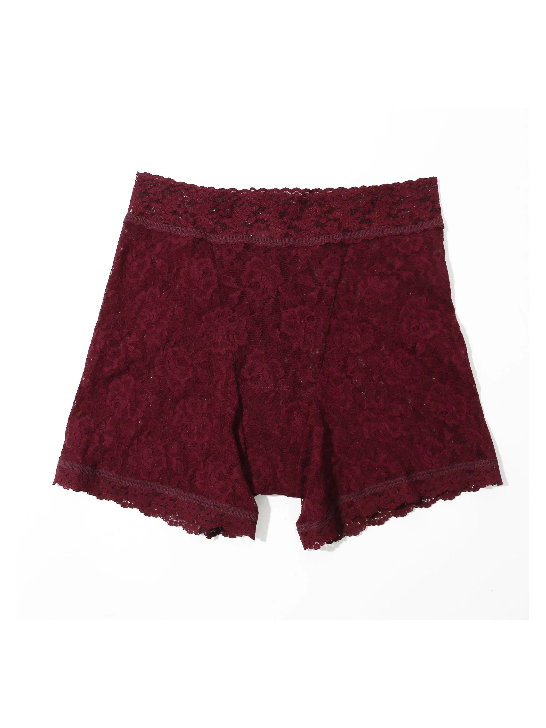 Signature Lace Boxer Brief Dried Cherry Red Sale sold by Hanky Panky