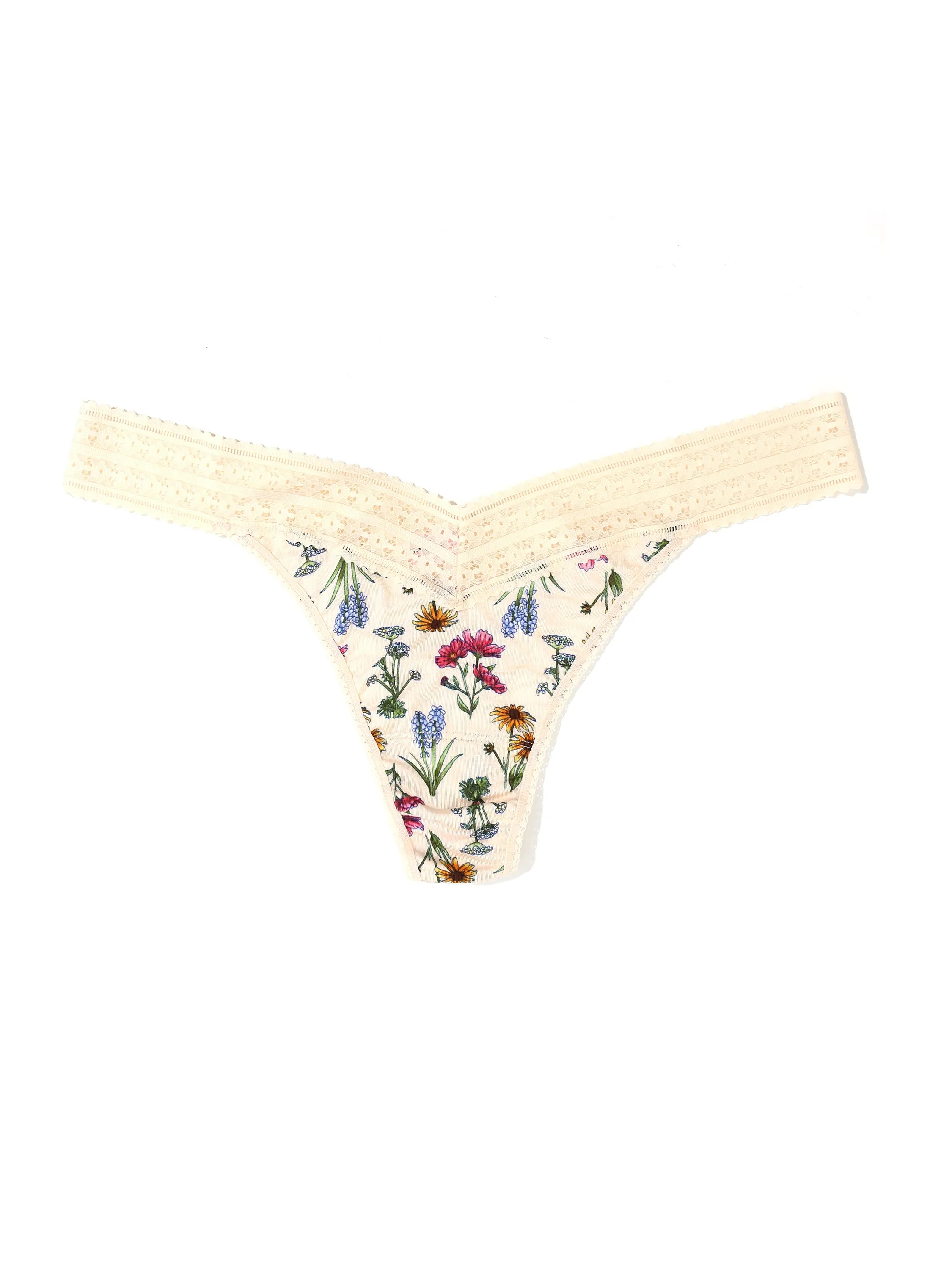 Plus Size Printed DreamEase™ Thong Flourish sold by Hanky Panky