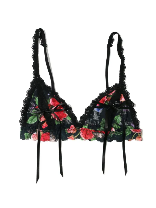 Printed Lace Tie Front Bralette Sale sold by Hanky Panky