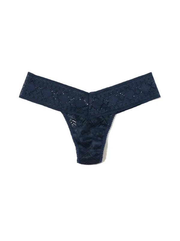 Gem Lace Low Rise Thong Hummingbird Blue Sale sold by Hanky Panky