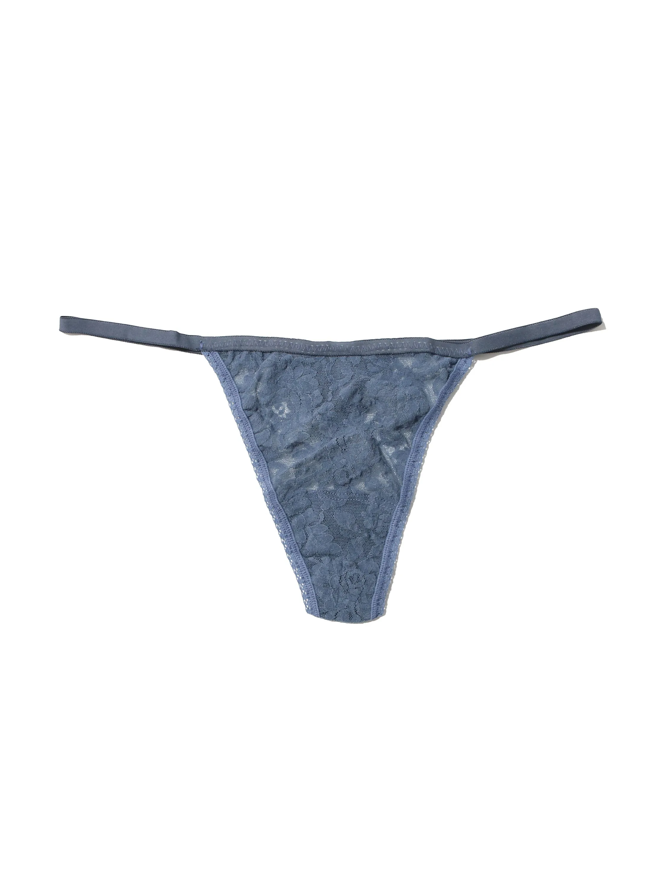 Signature Lace High Rise G-String Tour Guide Blue Sale sold by Hanky Panky product image thumbnail 2