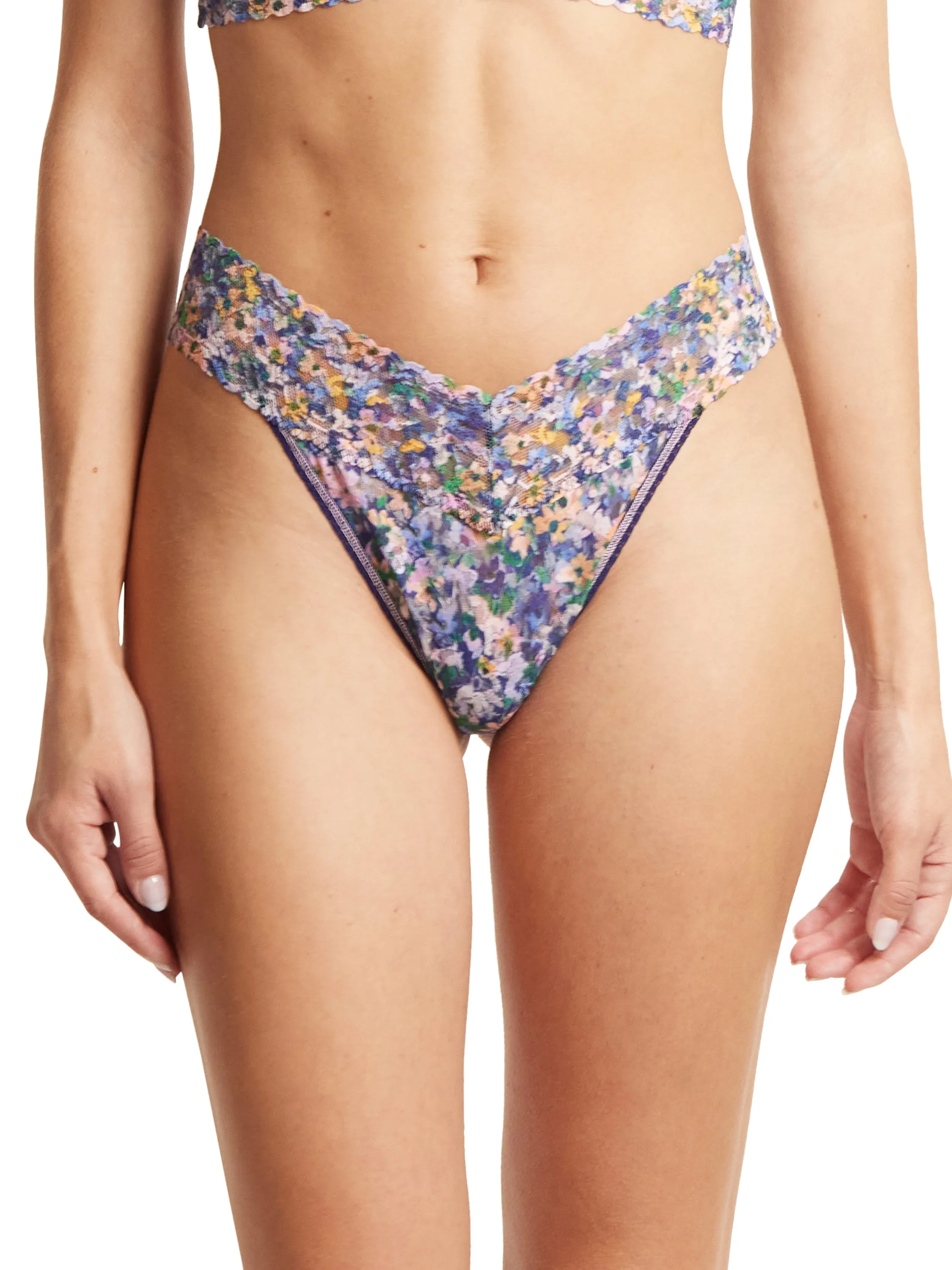 Printed Signature Lace Original Rise Thong Staycation Sale sold by Hanky Panky