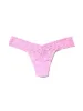 Signature Lace Low Rise Thong Cotton Candy Pink sold by Hanky Panky