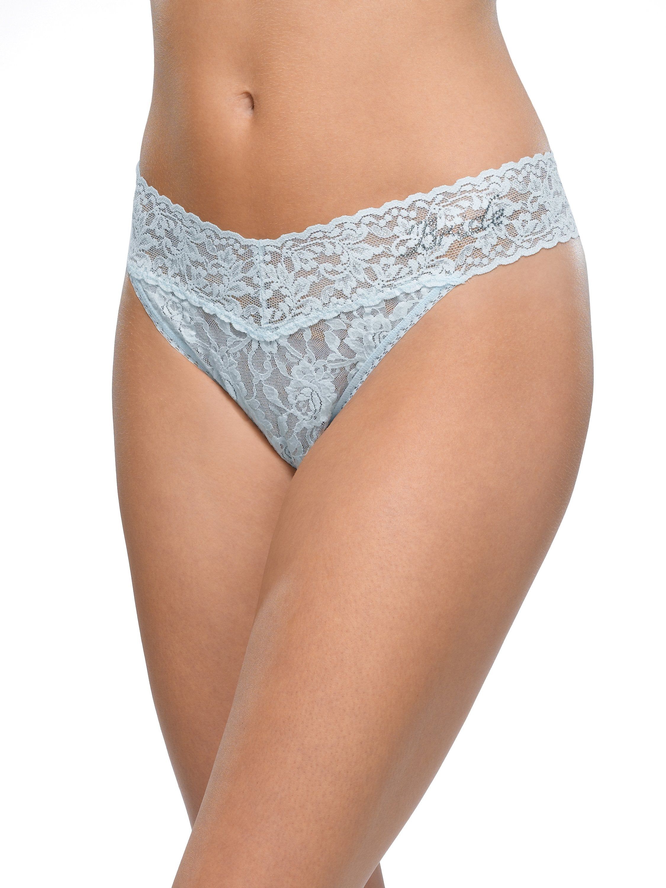 Bride Crystal Signature Lace Original Rise Thong sold by Hanky Panky product image thumbnail 2