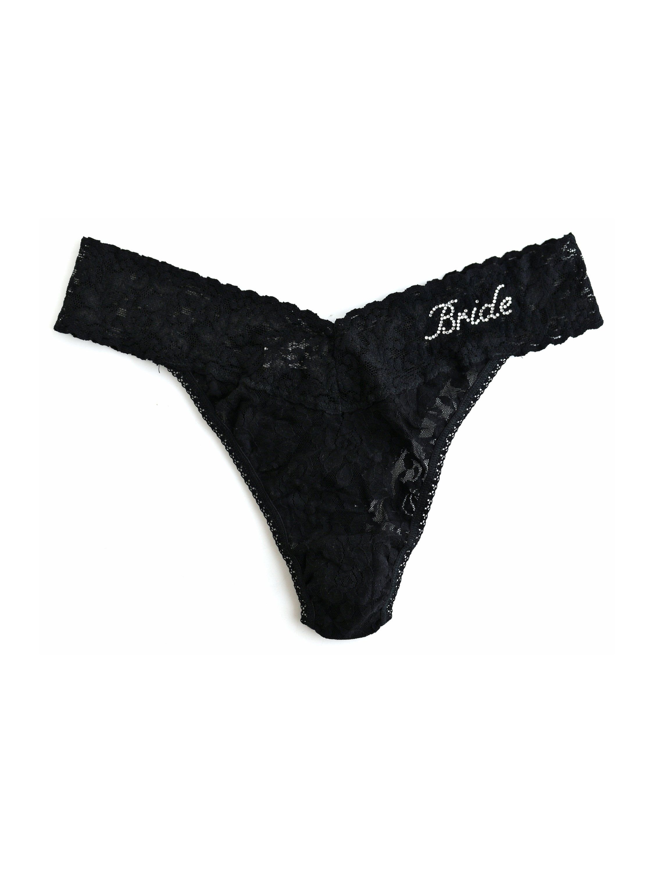 Bride Crystal Signature Lace Original Rise Thong sold by Hanky Panky product image thumbnail 3