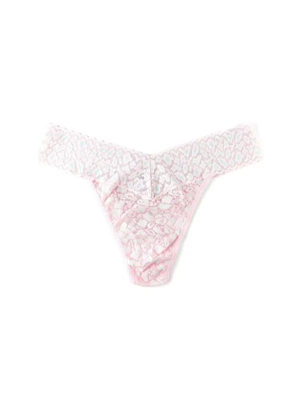 Cross-Dyed Leopard Original Rise Thong Monday Morning sold by Hanky Panky