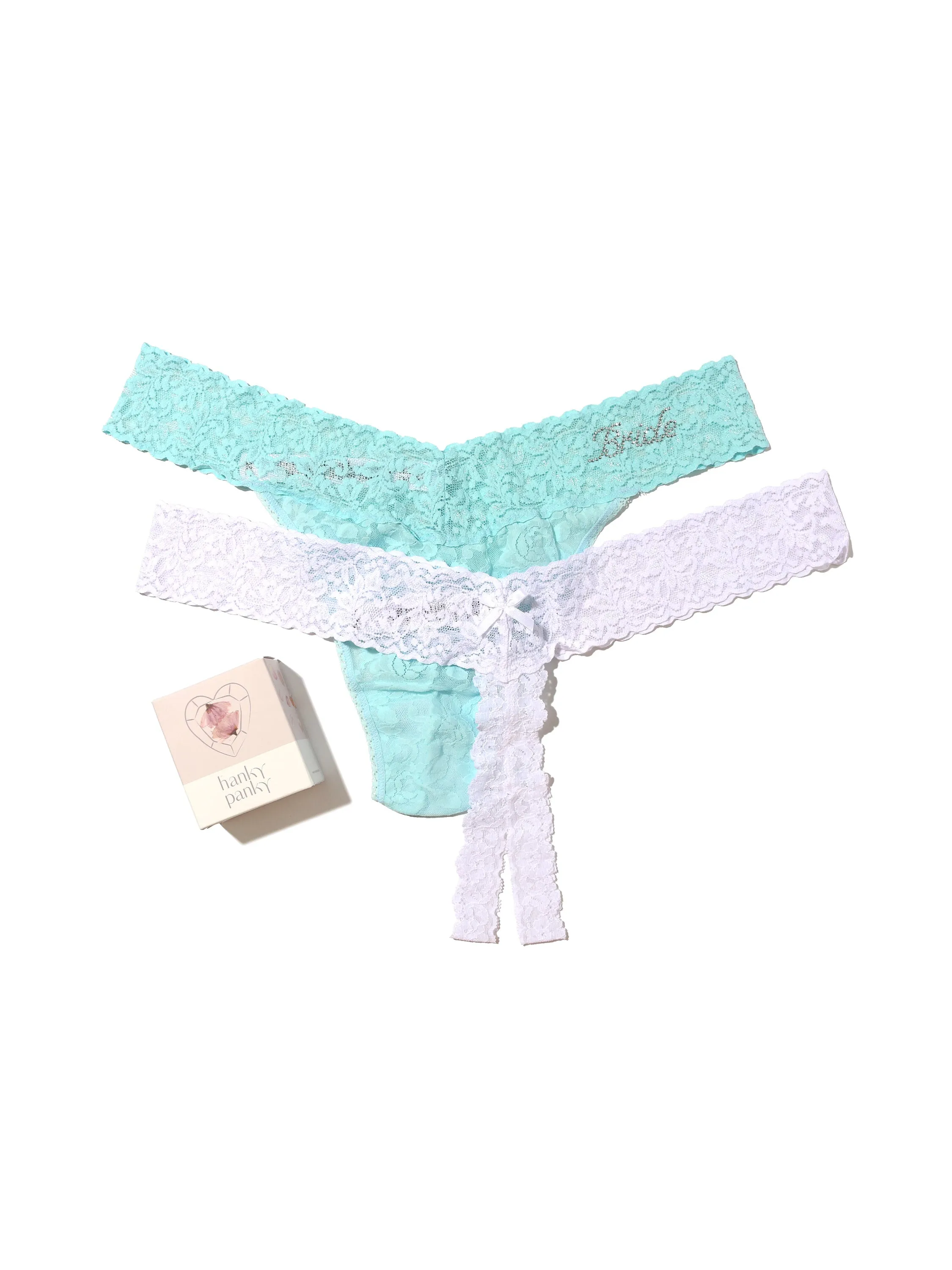 Plus Bridal Naughty and Nice Thong 2 Pack sold by Hanky Panky