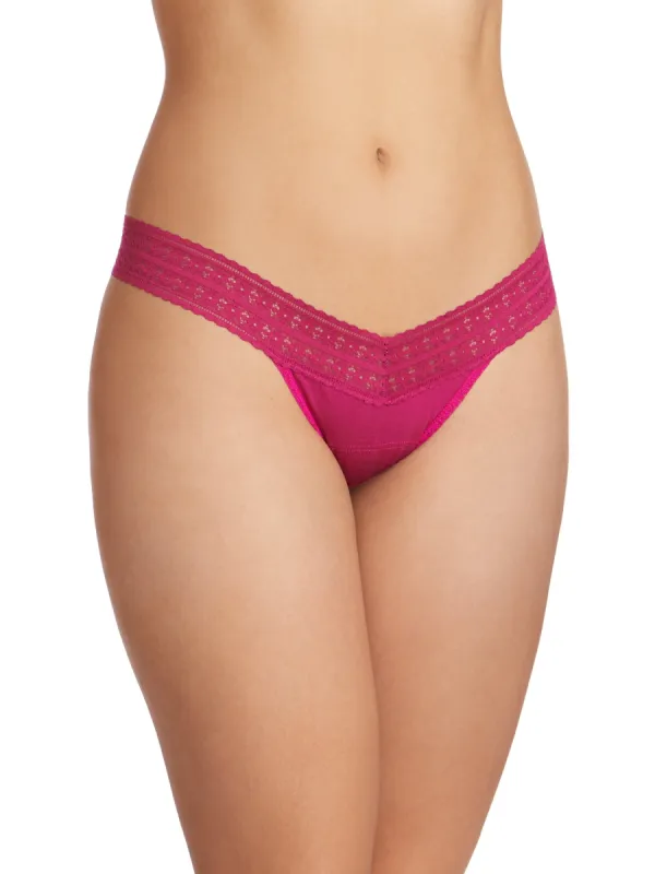 DreamEase® Low Rise Thong Pink Ruby sold by Hanky Panky