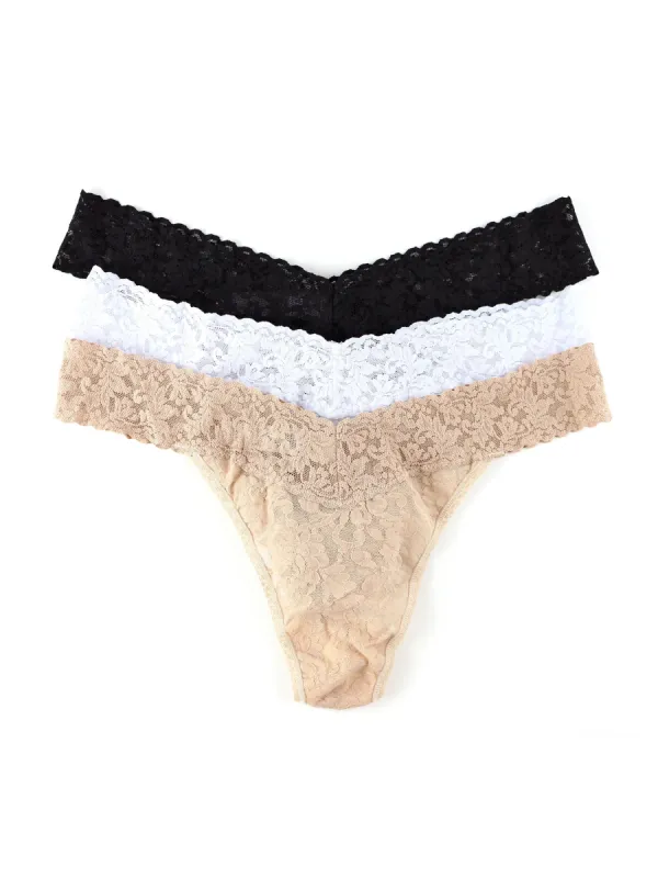 3 Pack Plus Size Original Rise Thongs sold by Hanky Panky