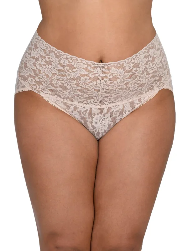 Plus Size Retro Lace V-kini Chai sold by Hanky Panky