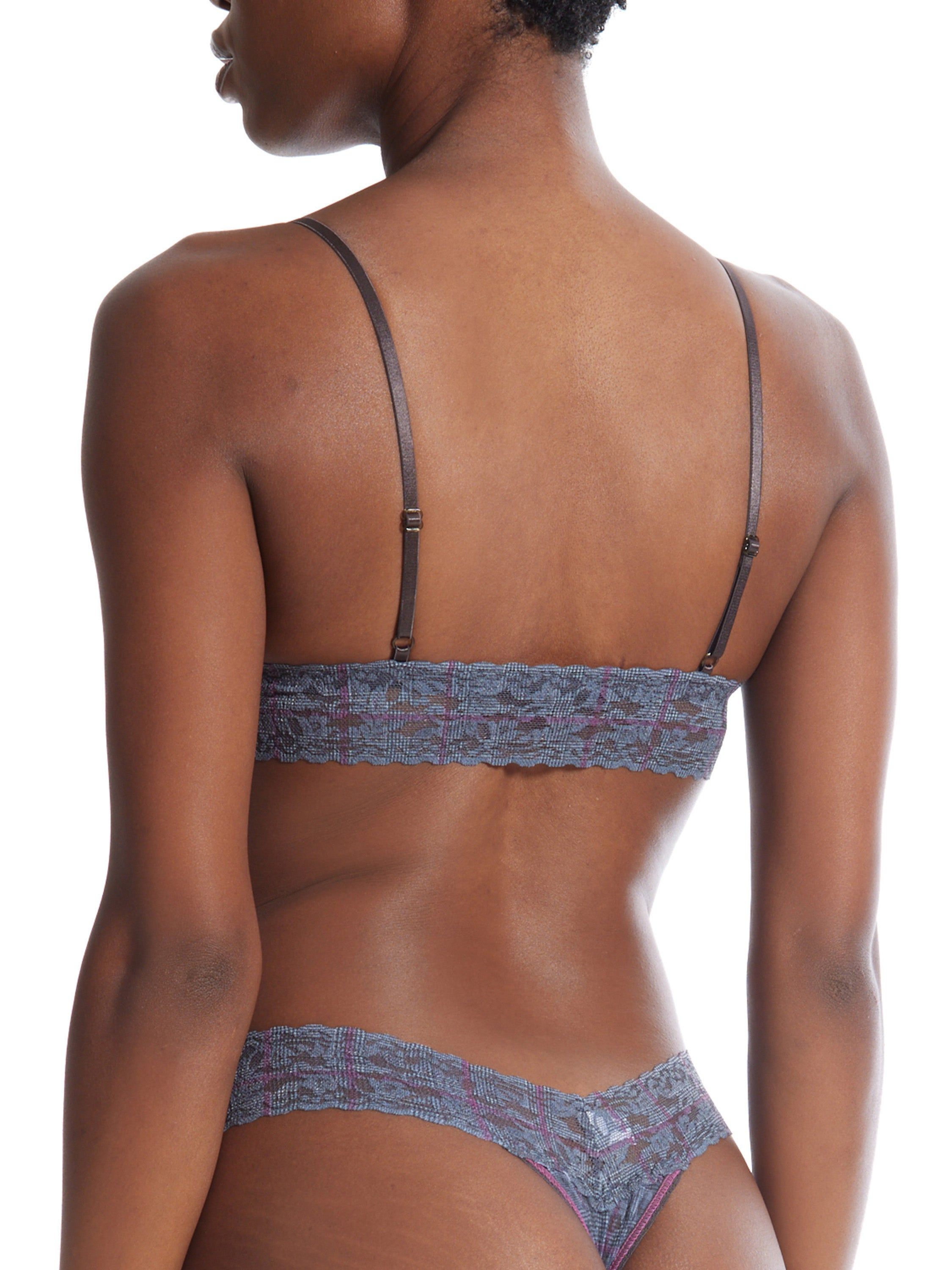 Printed Signature Lace Padded Triangle Bralette Sale Academy Check sold by Hanky Panky product image thumbnail 3