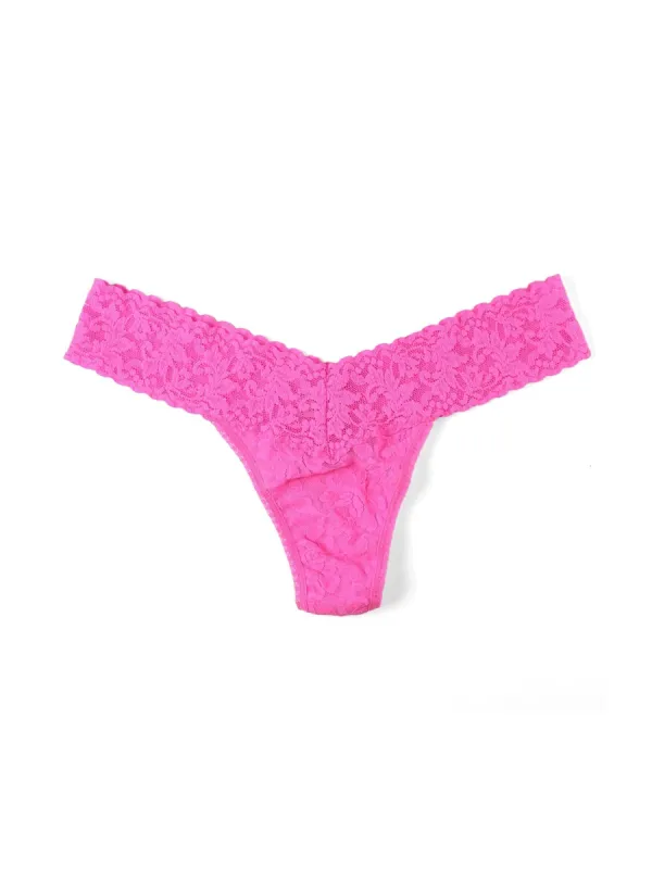 Petite Size Signature Lace Low Rise Thong So Lindsi Pink Sale sold by Hanky Panky