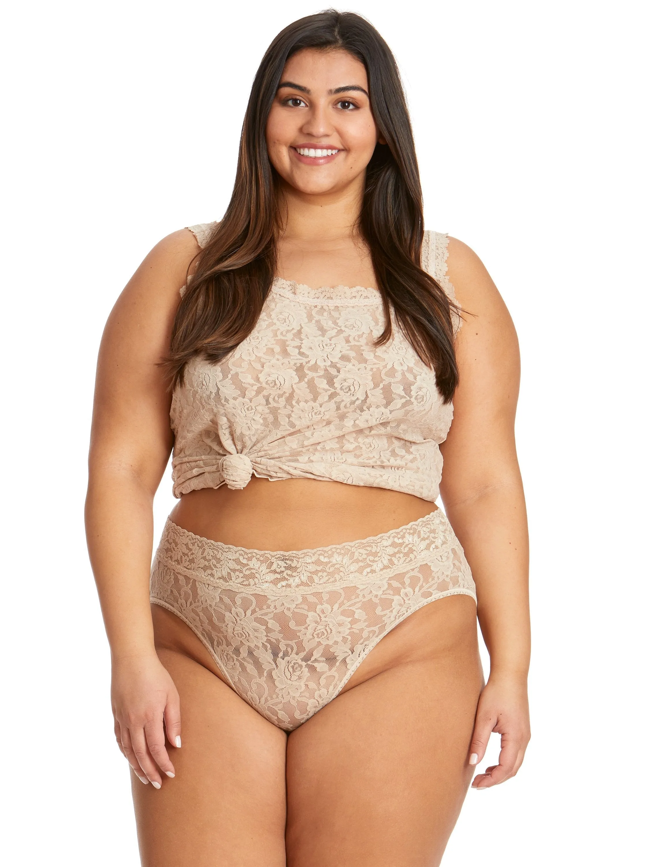 Plus Size Signature Lace® French Brief Chai Sale sold by Hanky Panky product image thumbnail 3