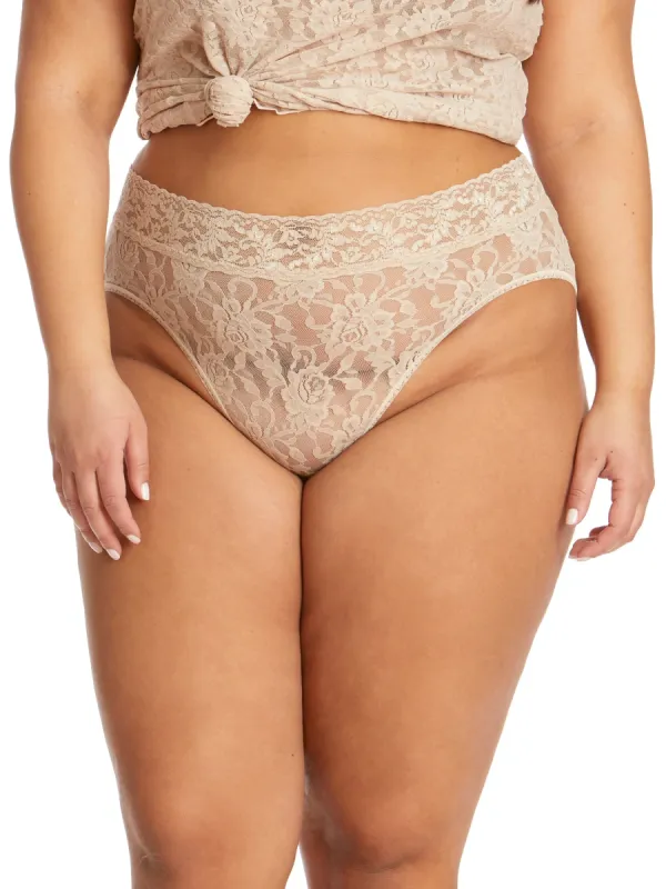 Plus Size Signature Lace French Brief Chai Sale sold by Hanky Panky