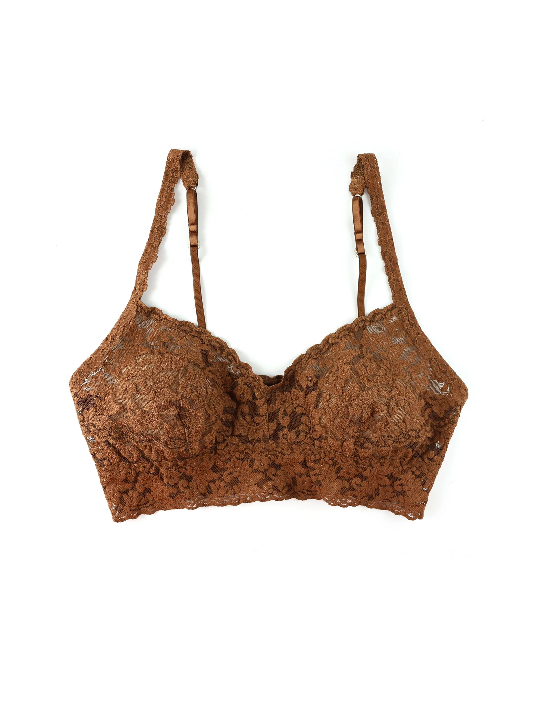 V-Neck Retro Lace Bralette Macchiato Brown sold by Hanky Panky product image thumbnail 3
