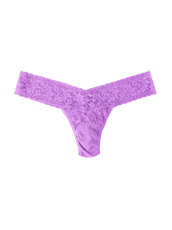 Signature Lace® Low Rise Thong Candied Violet Sale sold by Hanky Panky
