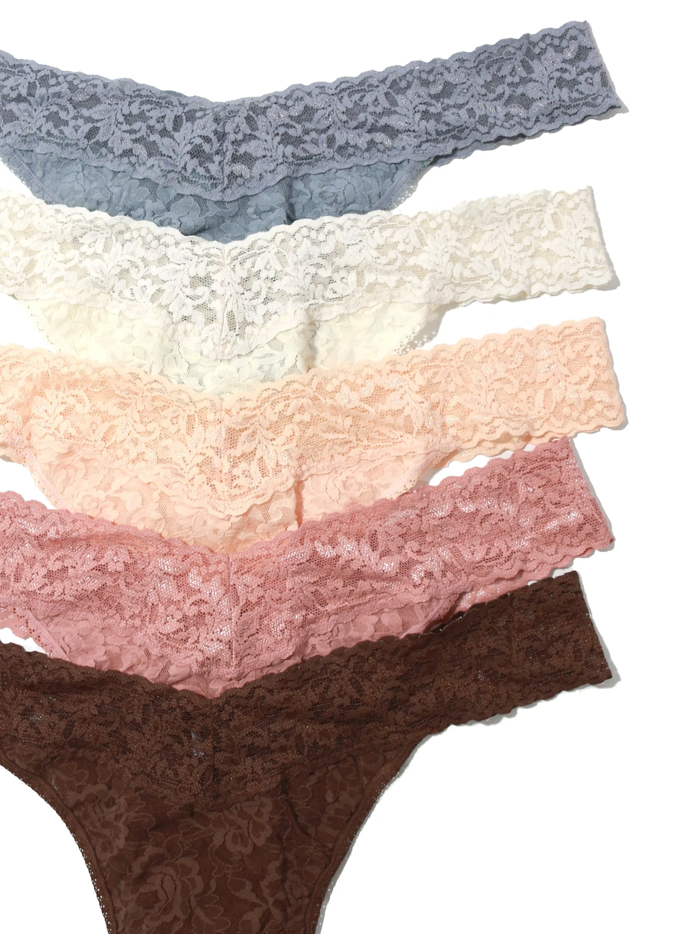 5 Pack Plus Size Signature Lace Thongs In Printed Still Life Box Sale sold by Hanky Panky product image thumbnail 2