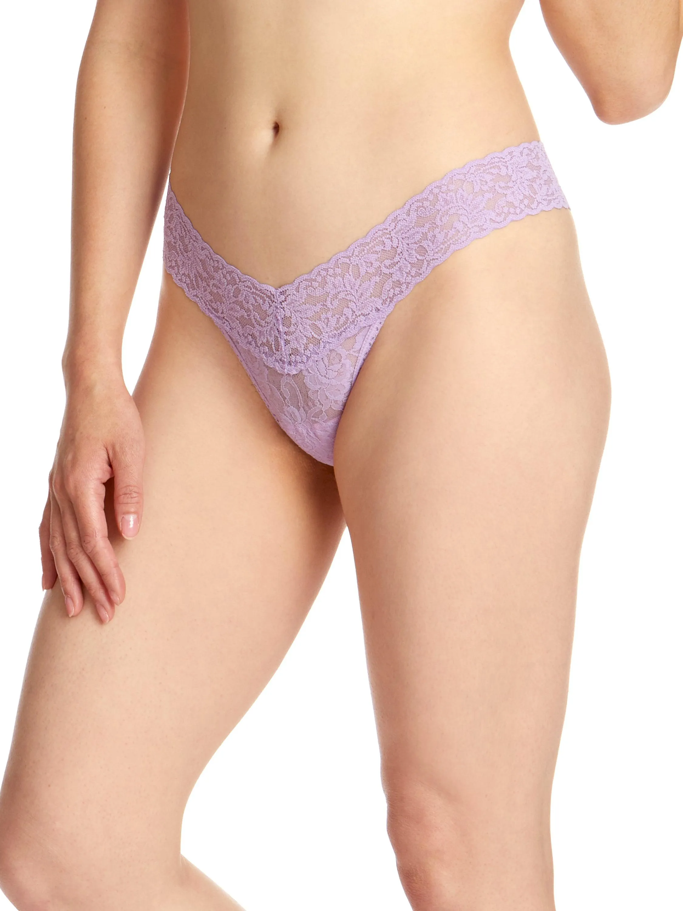 Signature Lace® Low Rise Thong Lavender Sachet Purple Sale sold by Hanky Panky