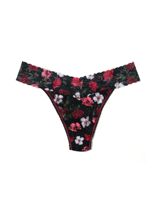 Printed Signature Lace Original Rise Thong Am I Dreaming sold by Hanky Panky