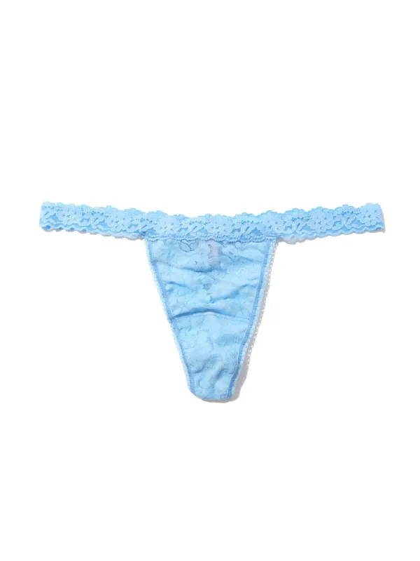 Signature Lace G-String Partly Cloudy Blue sold by Hanky Panky
