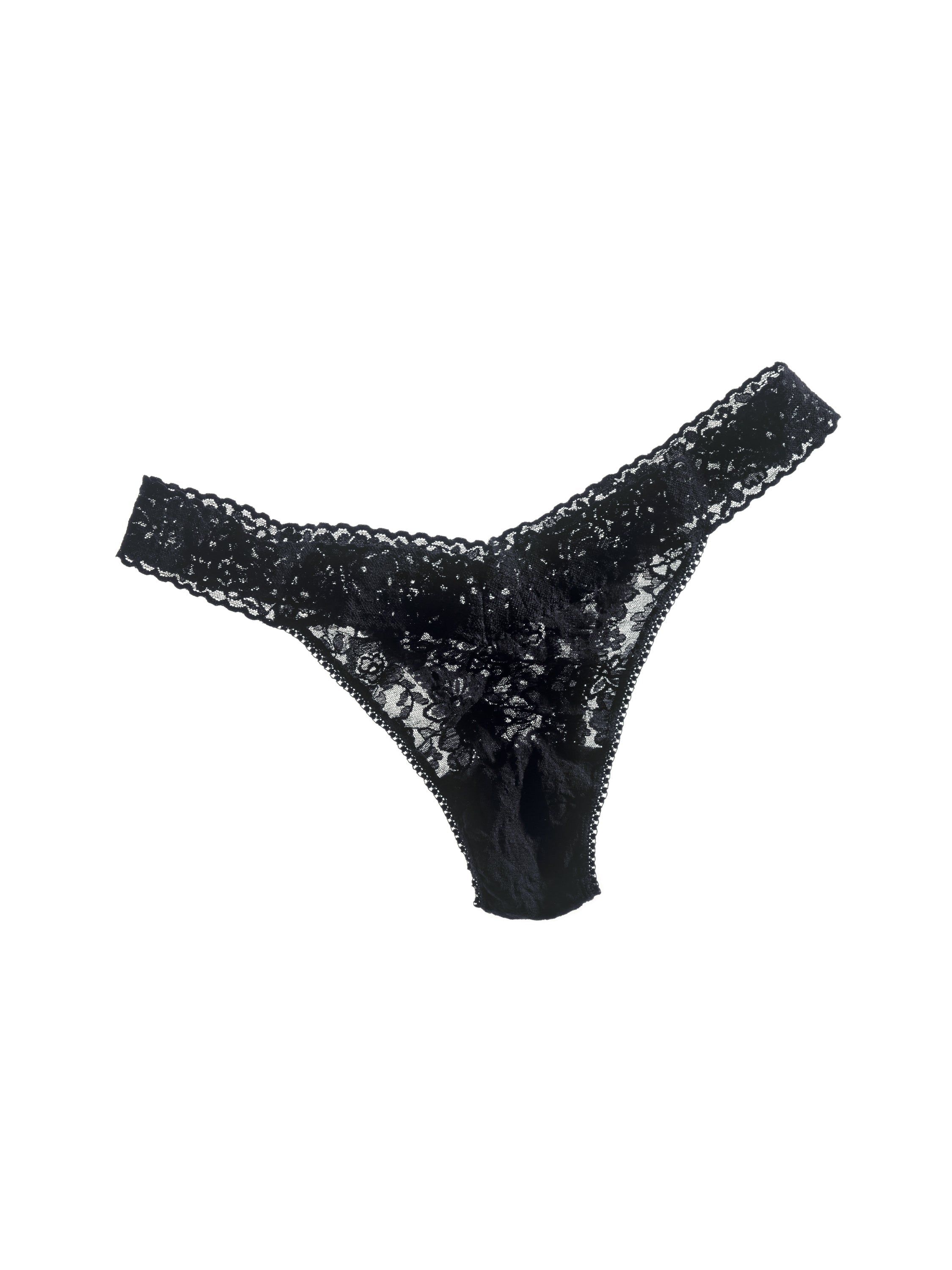 Plus Size Daily Lace™ Original Rise Thong Black Sale sold by Hanky Panky product image thumbnail 4